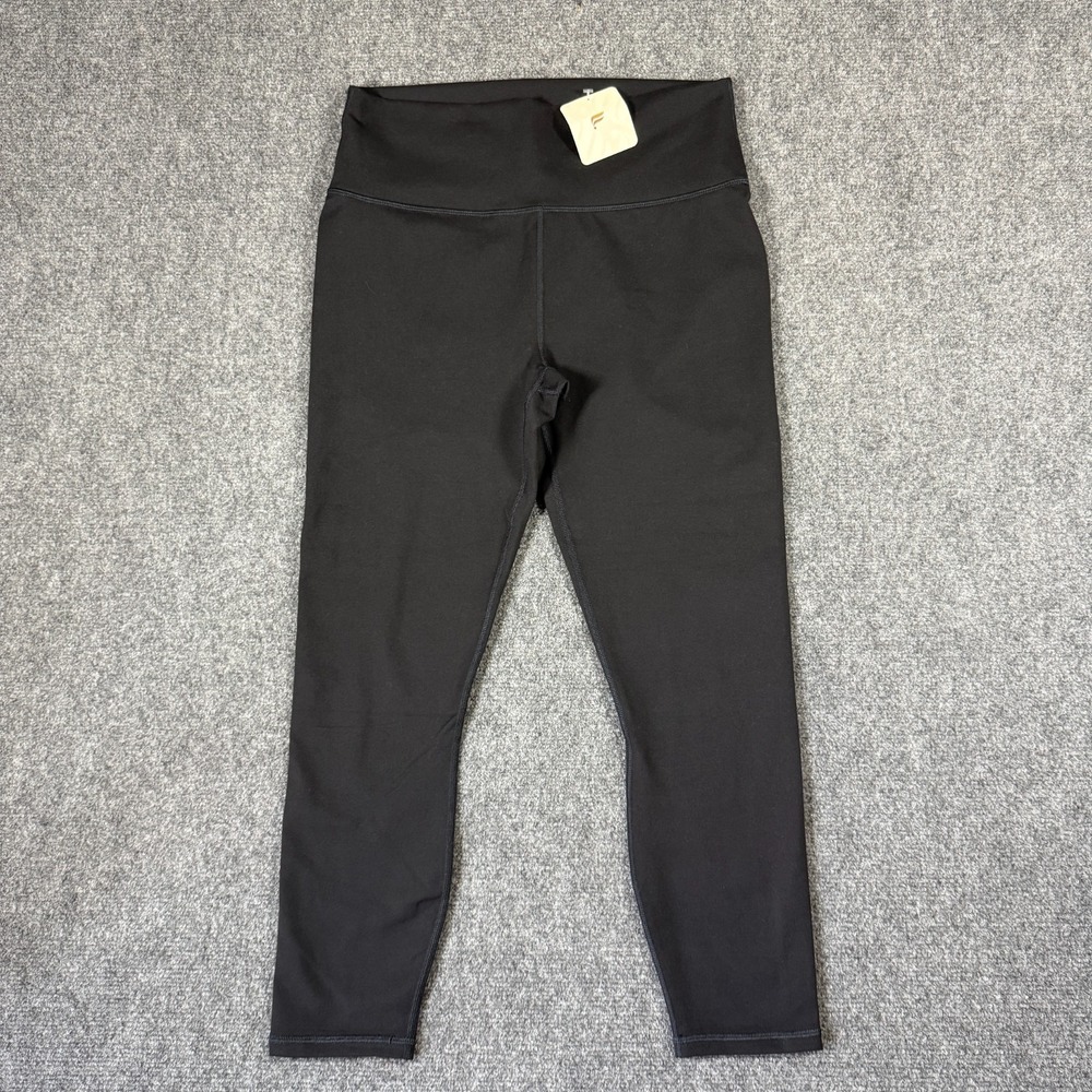Fabletics Women's Define High-Waisted 7/8 Leggings Black Athletic Yoga Large